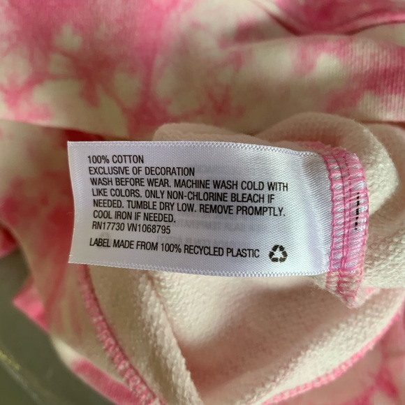 Cat & Jack tie dye hoodie Brand New in bag . Bright pink size 2T - Picture 5 of 5